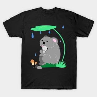 Resting koalas in rainy day T-Shirt